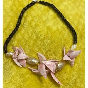 Necklace Black, Gold & Pink She'll 12'‎